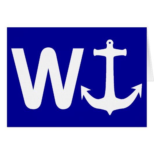 W Anchor Wanchor Funny Joke Gift Cards (Front Horizontal)