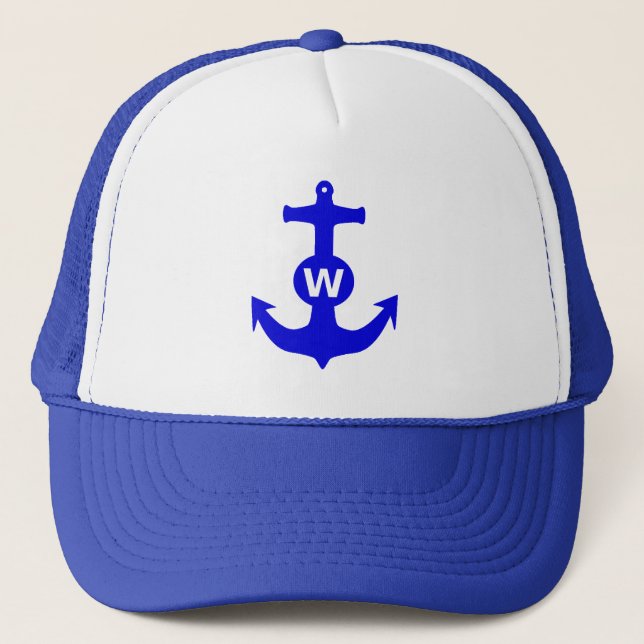 W Anchor Wanchor Insult Funny Gift Trucker Hat (Front)