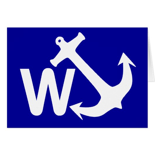 W Anchor Wanchor Joke Funny Gift (Front Horizontal)