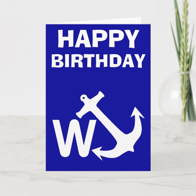 W Anchor Wanchor Joke Funny Gift Card (Front)