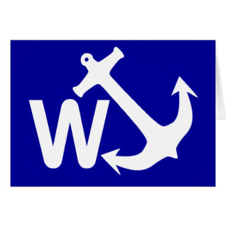 W Anchor Wanchor Joke Funny Gift Cards
