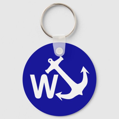 W Anchor Wanchor Joke Funny Gift Keychain