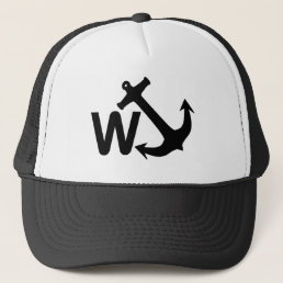 W Anchor Wanchor Joke Funny Gift Trucker Hat
