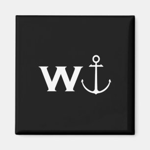 W Anchor Wanker Funny Sailing Boating Magnet