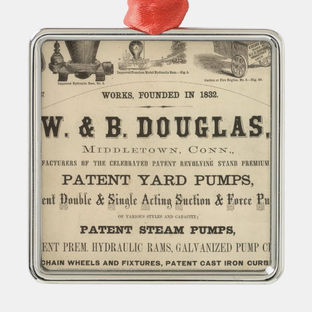 W and B Douglas Metal Ornament (Front)