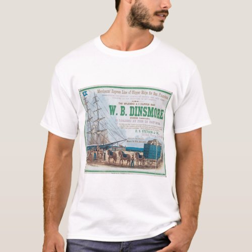 W B Dinsmore Clipper Sailing ship T_Shirt