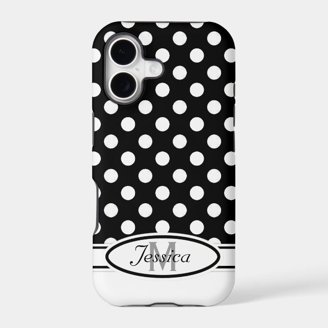 W & B Polka-dot Monogram  iPhone 5 Case (Back)