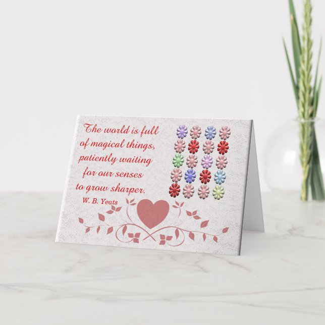 W. B. Yeats - Greeting card (Front)