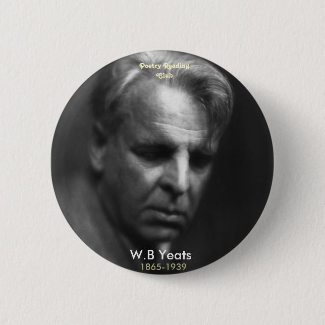 W. B. Yeats Pinback Button (Front)