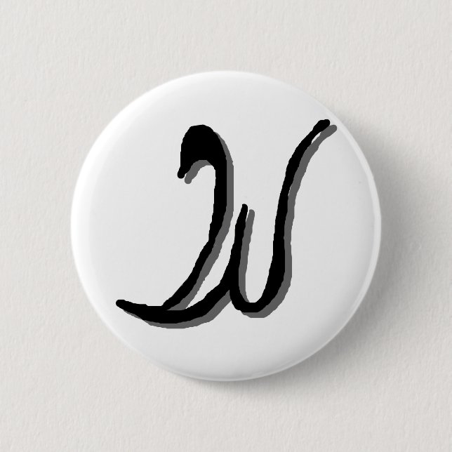 W (black) Button (Front)