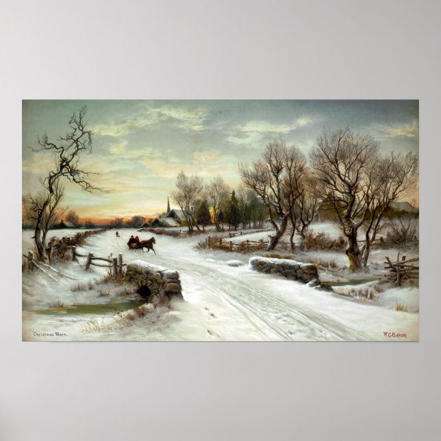 W.C. BAUER-CHRISTMAS MORN-PRINT POSTER (Front)