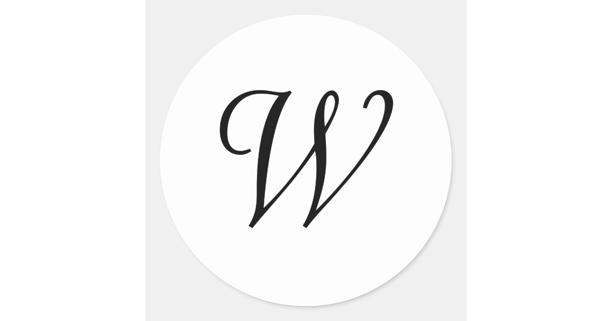 R Monogram Black and White Stickers