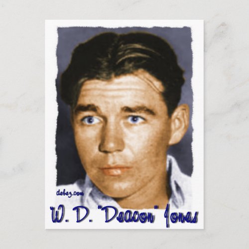 WD Deacon Jones Postcard
