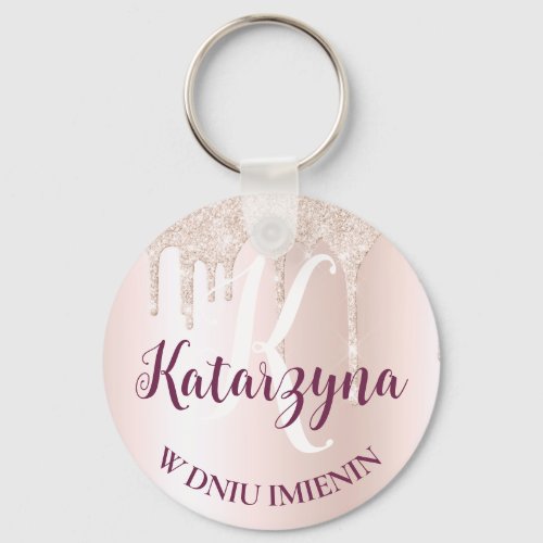W dniu imienin Name surname in Polish Poland gift  Keychain