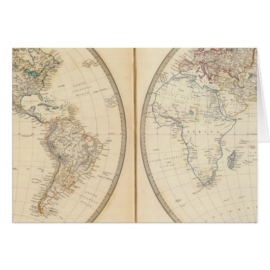 W, E Hemispheres 2 Cards (Front Horizontal)