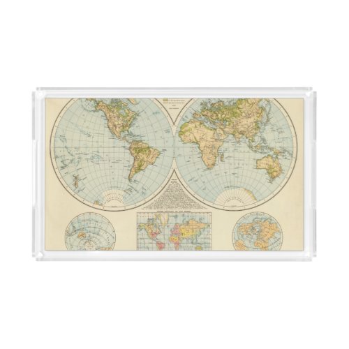 W E Hemispheres Acrylic Tray