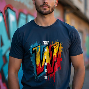 "W" for the Win: Customizable Graffiti Monogram T-Shirt