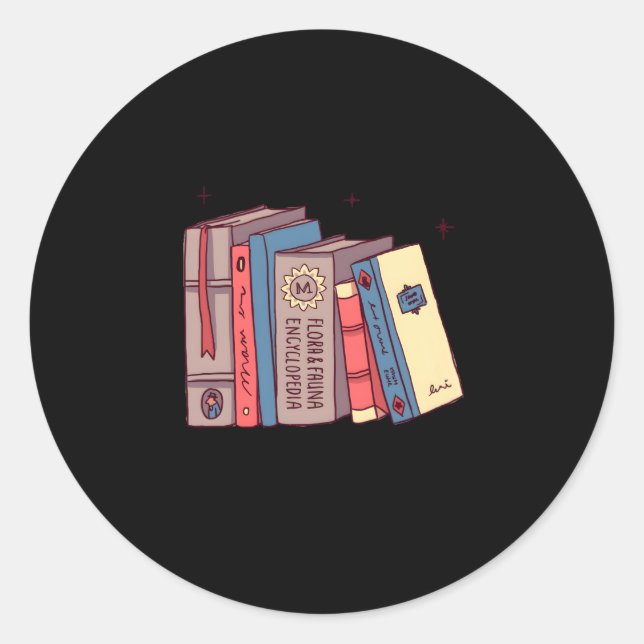 W Happens At Book Club Stays At Book Club Book Ner Classic Round Sticker (Front)