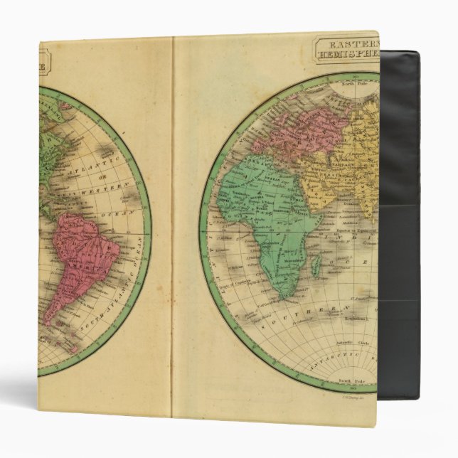 W Hemisphere, E Hemisphere 3 Ring Binder (Front/Inside)
