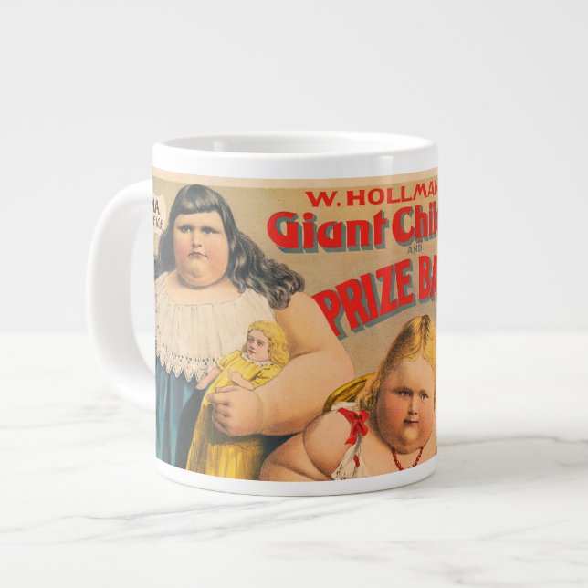 W. Hollmann's Giant Children And Prize Baby. Giant Coffee Mug (Front Left)