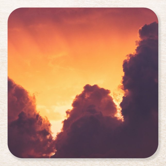 w in weather square paper coaster (Front)