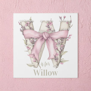 W is for Custom Name Whimsical Letter Art