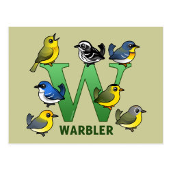 W is for Warbler Postcard