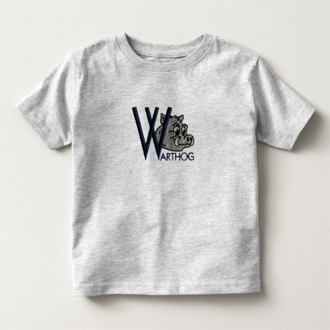 W is for Warthog Toddler T-shirt (Front)
