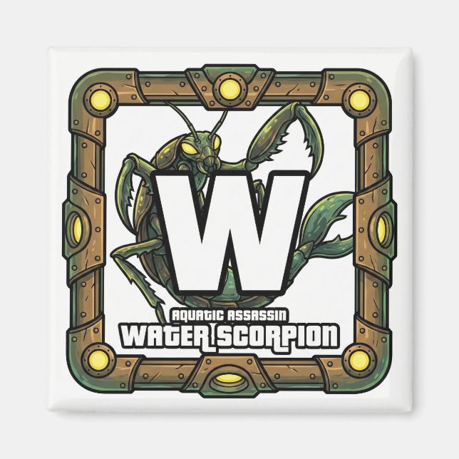 W is for Water Scorpion – GTA Style ABC Learning Magnet (Front)