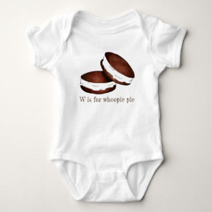 W is for Whoopie Pie PA Dutch Amish Food ABCs Baby Bodysuit