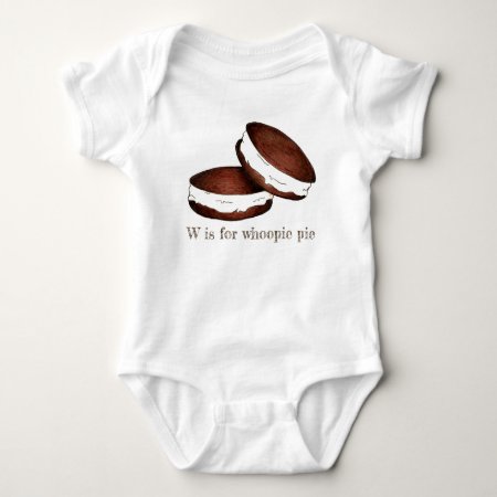 W Is For Whoopie Pie Pa Dutch Amish Food Abcs Baby Bodysuit
