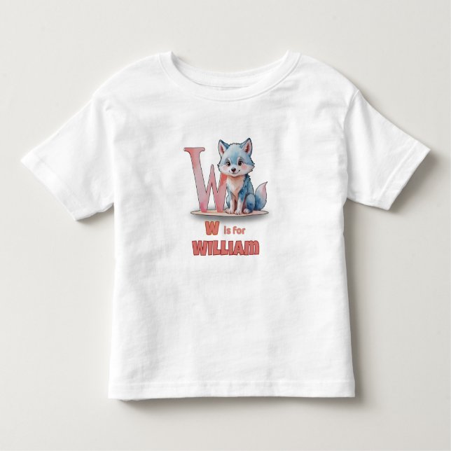 W is for William - Custom Toddler Name Tee (Front)