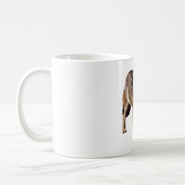 W is for Wolf Coffee Mug (Left)