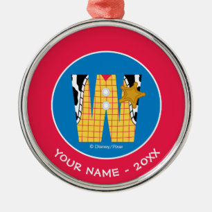 W is for Woody   Add Your Name Metal Ornament