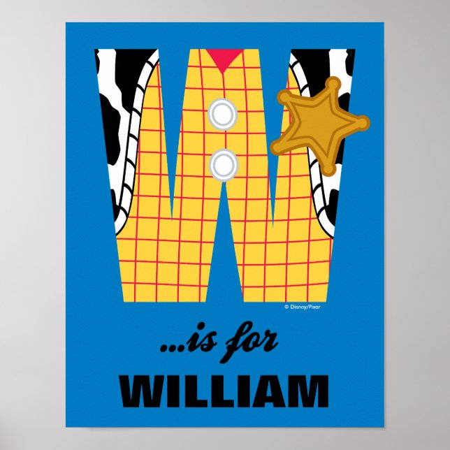 W is for Woody | Add Your Name Poster (Front)
