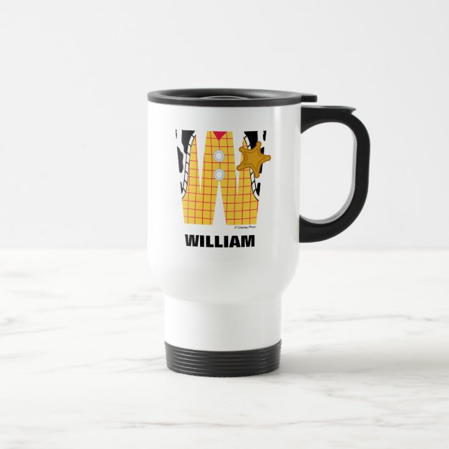 W is for Woody | Add Your Name Travel Mug (Right)