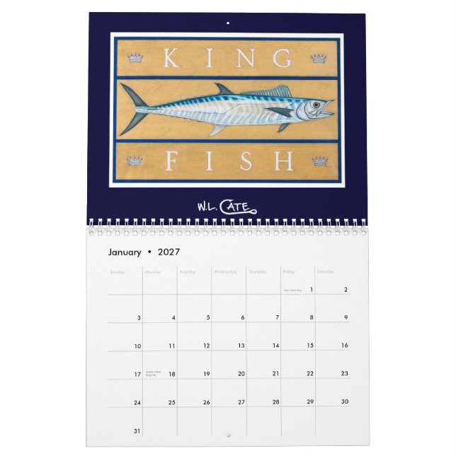 W.L. Cate 2012 Calendar (Jan 2027)