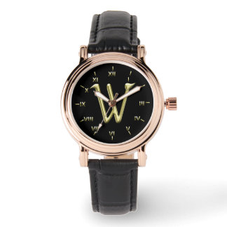 W Monogrammed with Roman Numerals Watch