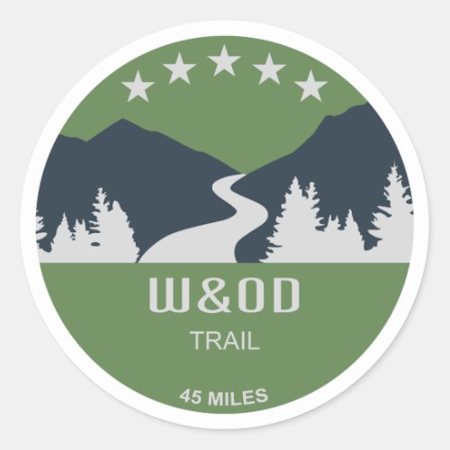 WOD Trail Classic Round Sticker