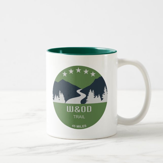 W&OD Trail Two-Tone Coffee Mug (Right)