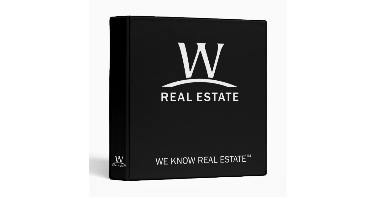 W Real Estate Binder Zazzle