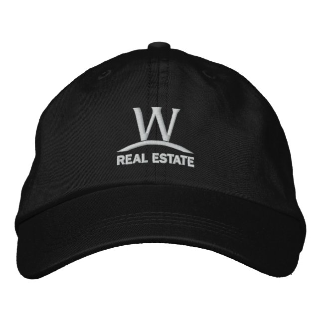 W Real Estate Embroidered Baseball Cap (Front)