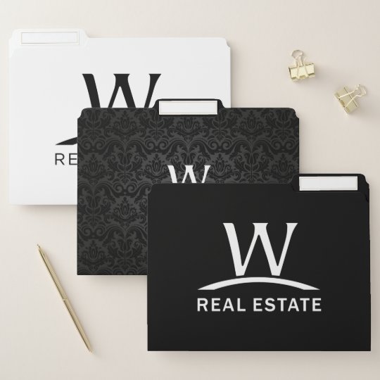 W Real Estate File Folders