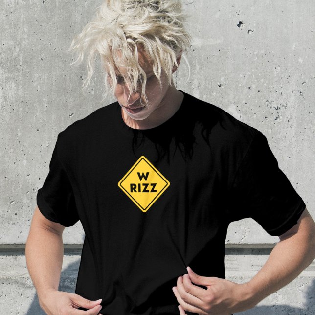W rizz US warning sign Meme Funny Quote T-Shirt (Creator Uploaded)