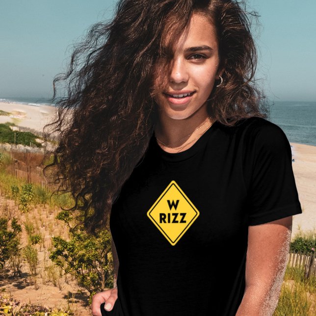 W rizz US warning sign Meme Funny Quote T-Shirt (Creator Uploaded)