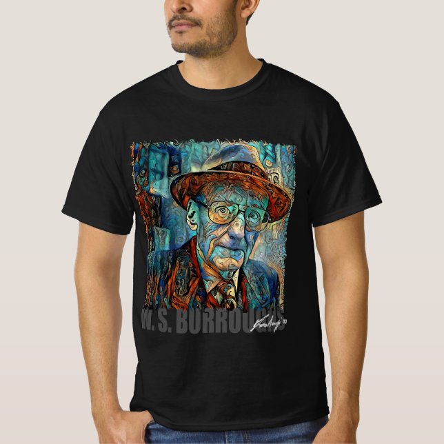 W. S. BURROUGHS - NFT portrait by Marco Aureggi T-Shirt (Front)