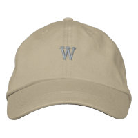 W Symbol Letter Monogram initial Embroidered Hat
