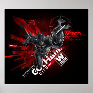 W-Tech Red Batman Graphic Poster