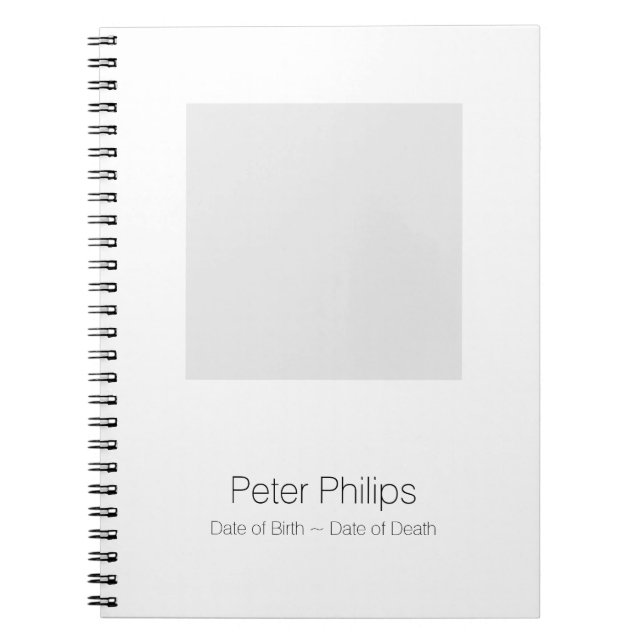 W Template Funeral Guest Book Add favorite photo (Front)