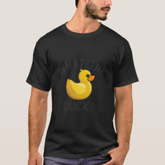 W The Duck Offensive Humor Rubber Yellow Bird Toy T-Shirt